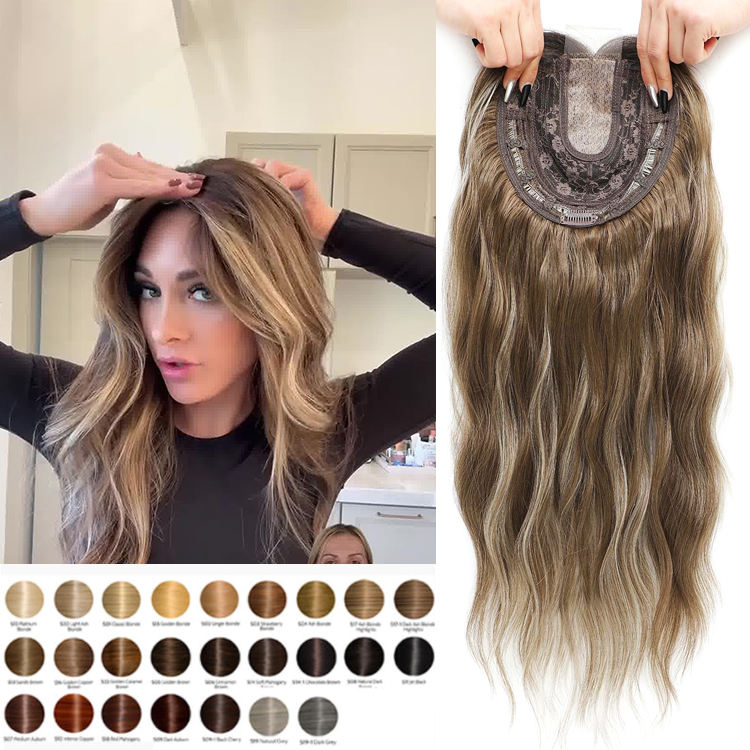 Natural Wave Hair Topper Short Clip-In Extensions for Winter-Ready Fullness