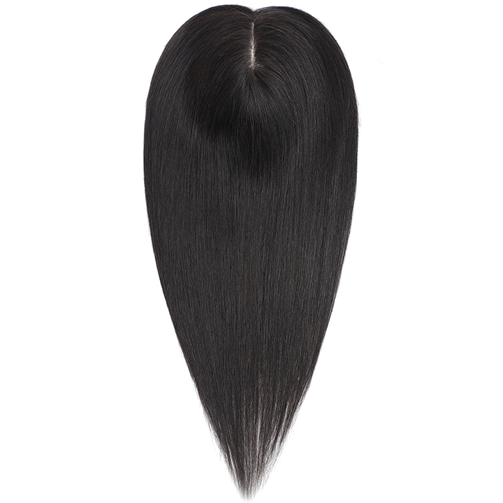 USHAIRTOPPER 2025 Trending 100% Real Human Hair Topper Straight Hair Extensions Clips In Hair For Hair Loss 10-14 inch